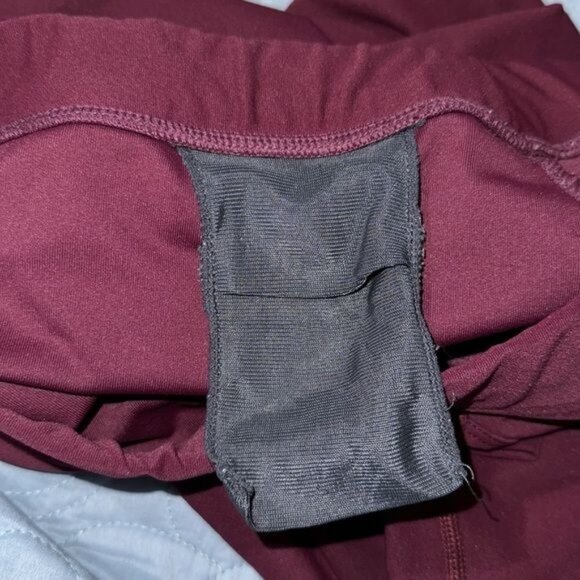 Xersion Burgundy Fitted High-Waisted Wide-Leg Pants Size Small Polyester/Spandex - Picture 4 of 11